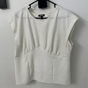 Express Women's White Cap Sleeve Blouse